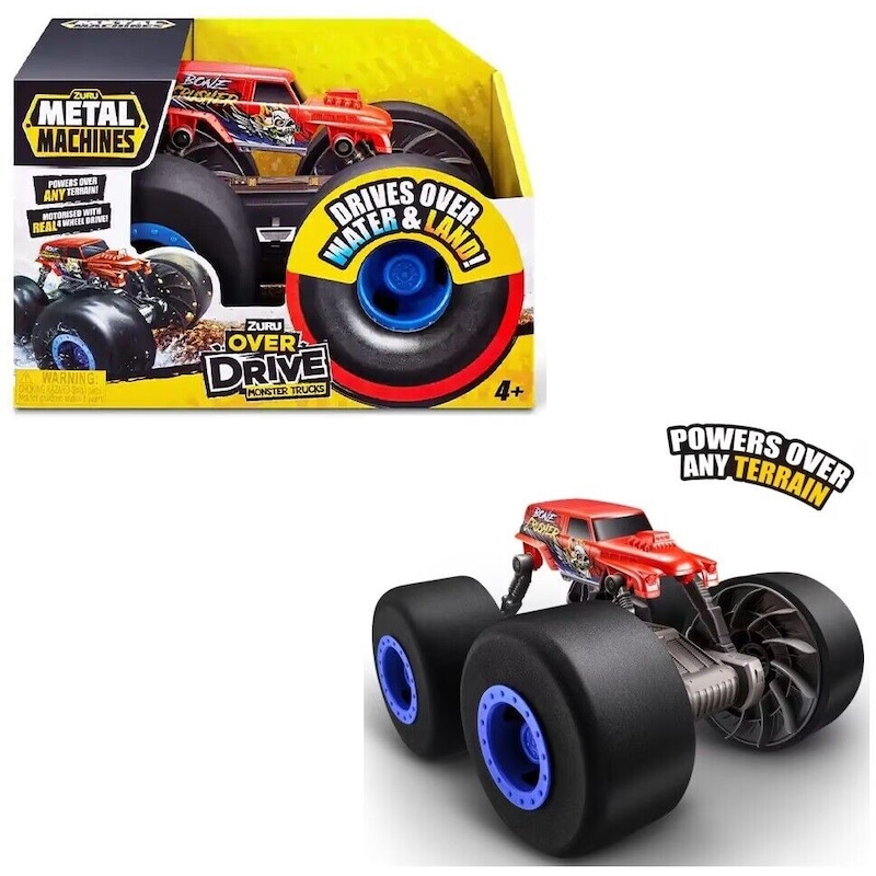 Buy Zuru Metal Machines Over Drive Red Terrain Monster Truck Giant ...