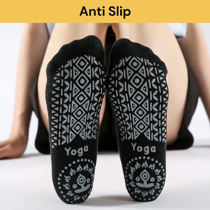 1 Pair Yoga Socks for Women Nonslip Barre Socks with Straps Ballet