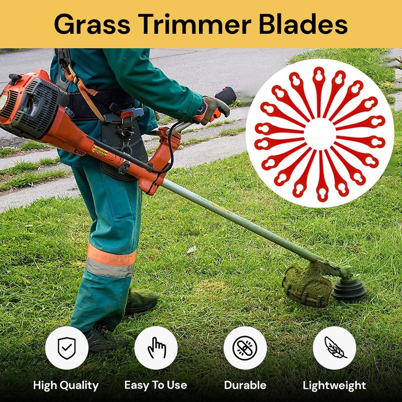 Buy EZONEDEAL 100 PCS Grass Trimmer Blades Plastic for Crop Garden Weed ...