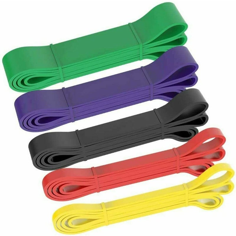 EZONEDEAL 5pcs Set Workout Resistance Bands Loop Fitness Yoga Leg