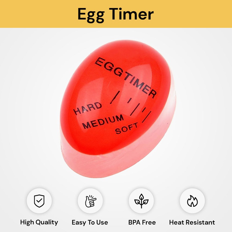 Buy EZONEDEAL Kitchen Egg Timer That Changes Color When Done, Hard