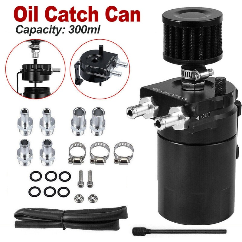 Buy EZONEDEAL Aluminum Oil Catch Can Tank Micron Bronze Baffled Filter ...