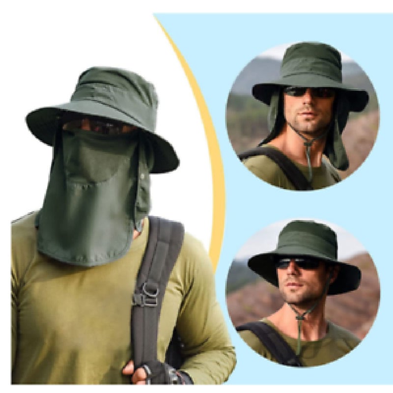 Buy EZONEDEAL Outdoor Fishing Hat UPF 50+ Sun Protection Cap with