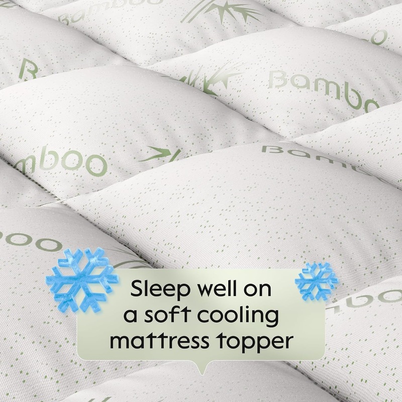Buy 1000GSM Bamboo Mattress Topper Pillowtop Fitted Mattress Underlay