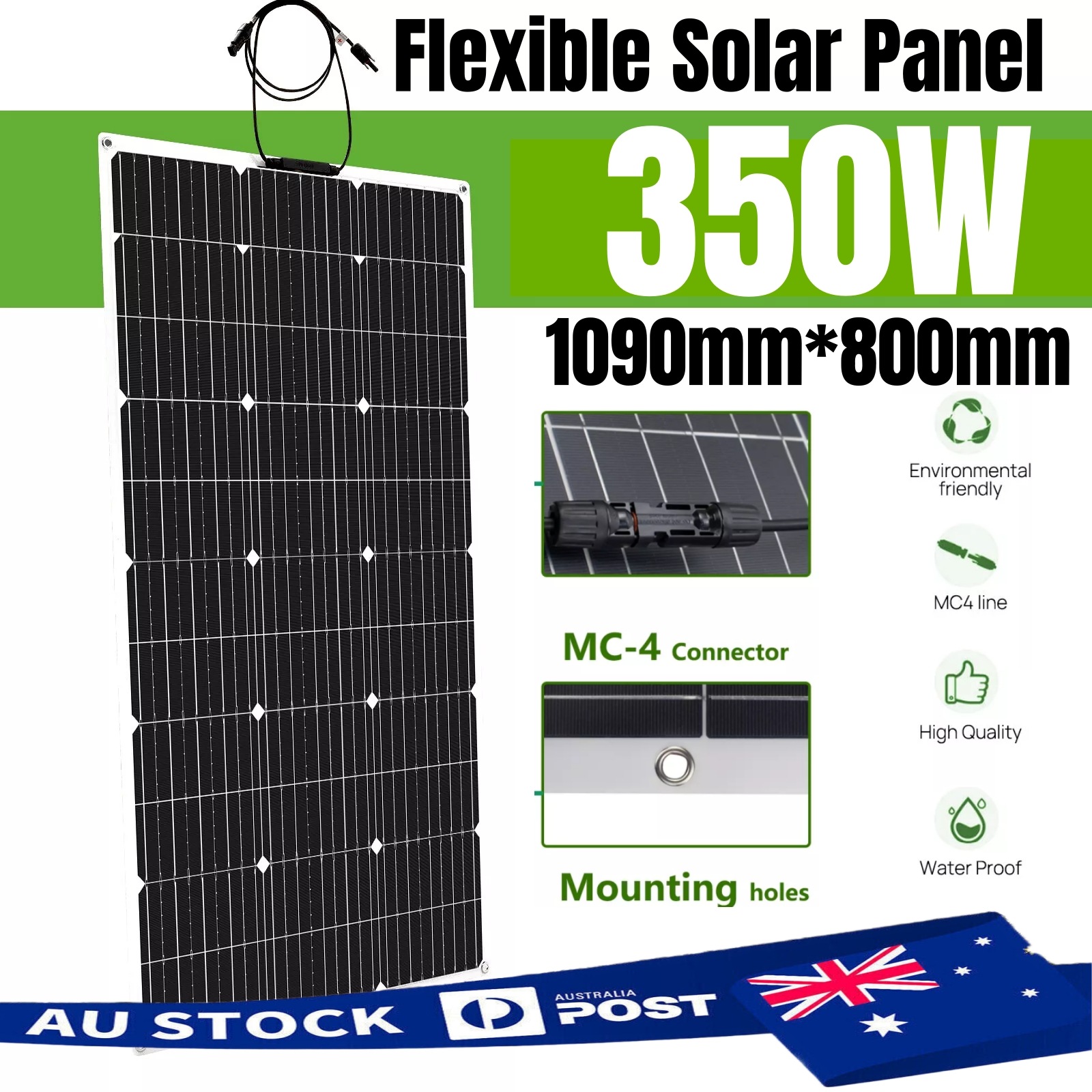 12V 350W Flexible Solar Panel Mono Caravan Camping Home Battery & 20A Controller Australia