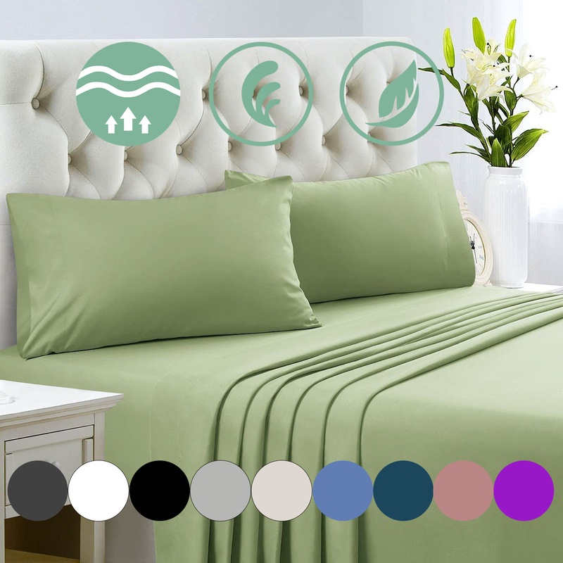 Buy 1/2Sets 1800TC Ultra Soft Microfibre Sheet Sets Wrinkle Free Queen