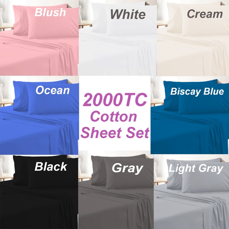 Buy 1/2Sets 1800TC Ultra Soft Microfibre Sheet Sets Wrinkle Free Queen