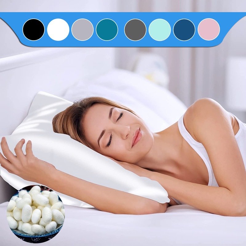 Buy 2PCS 100 Mulberry Silk Pillow Case 25 Momme Slip Genuine Silk