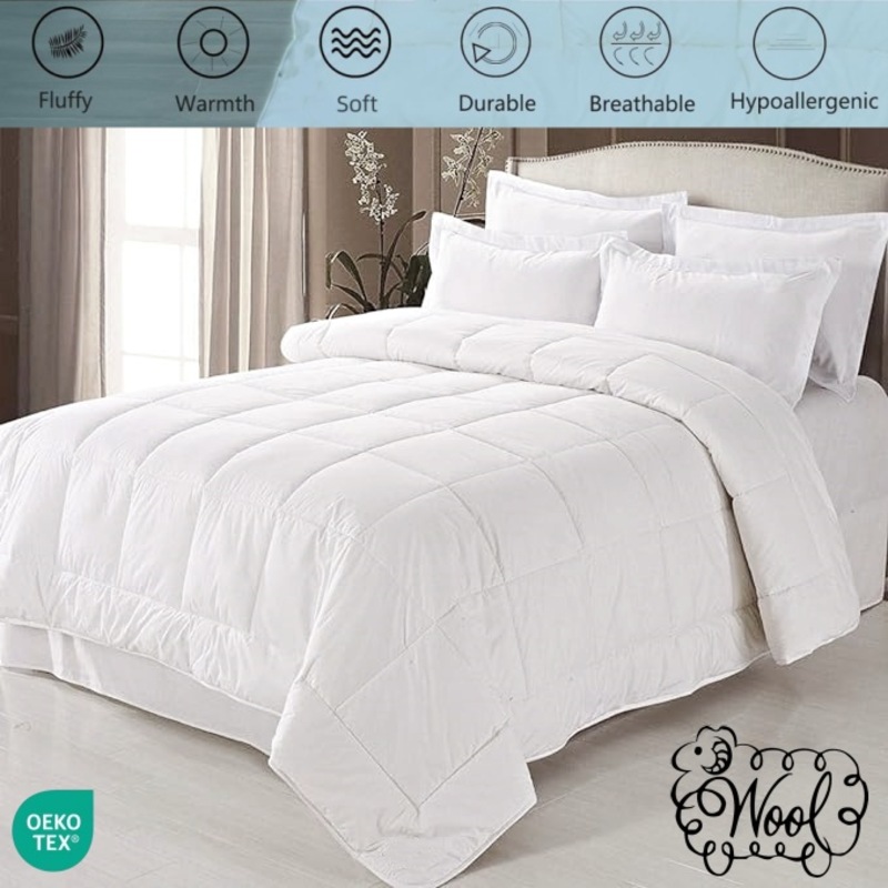 Buy 350/500/700GSM All Size Merino Wool Quilt Doona Duvet Down Summer