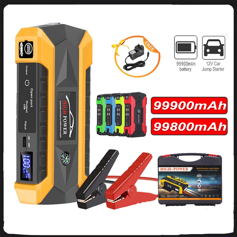 Buy 99900mAh Car Jump Starter Portable 12V Power Bank Pack Battery