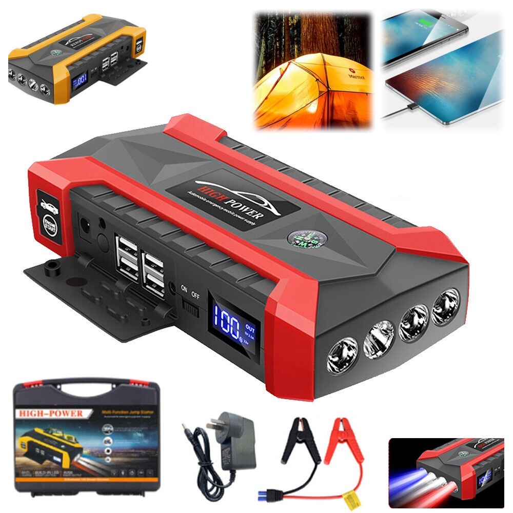 Car Jump Starter 12V 99900mAh Portable Power Bank Pack Battery Charger Booster Unbranded