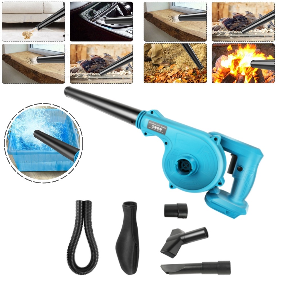 Cordless Electric Leaf Blower Home Car Dust Vacuum Cleaner w/ 2 Battery&Charger Unbranded