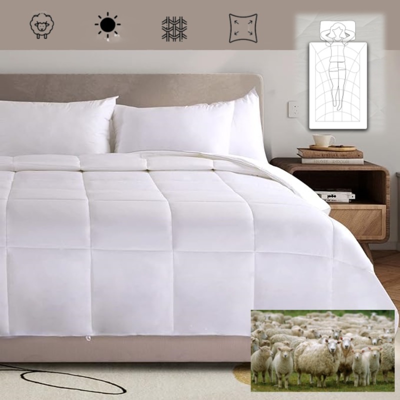 Buy Ergonomic 100 Merino Wool Duvet Quilt Doona All Size Winter Summer