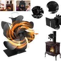 Fireplace Fan 6 Blade Stove Fan Self-Powered Heat Cocoon Wood Top Burner Heater