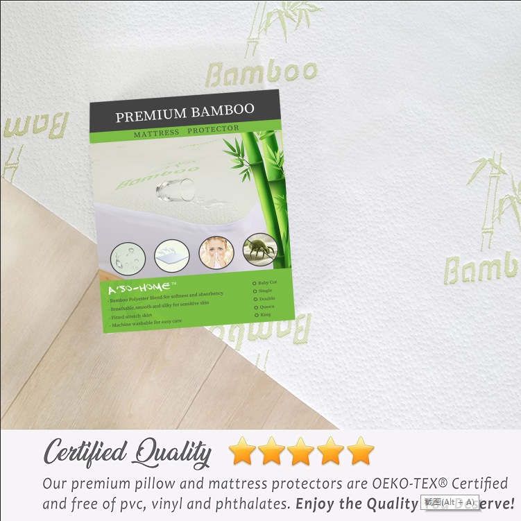 Buy Mattress Protector Bamboo Bed Mattress Waterproof Mattress Cover ...