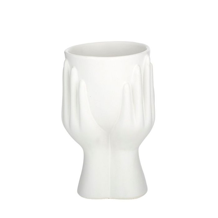Coast to Coast - Mano Ceramic Pot 11x18cm White