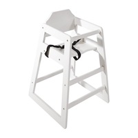 Bolero Wooden High Chair Antique White Finish PAS-DL833