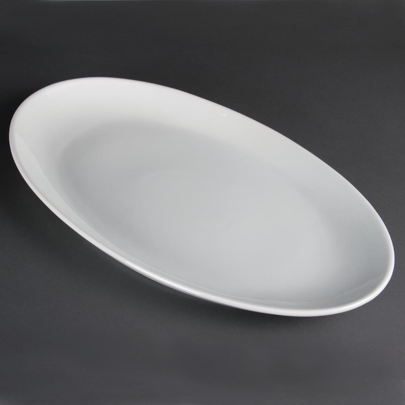 Buy Olympia Whiteware French Deep Oval Plate 500mm PAS-CC892 - MyDeal