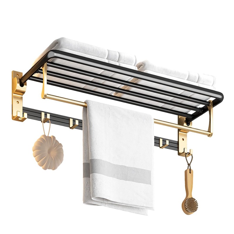 Buy SOGA 63cm WallMounted Double Pole Towel Holder Bathroom Organiser