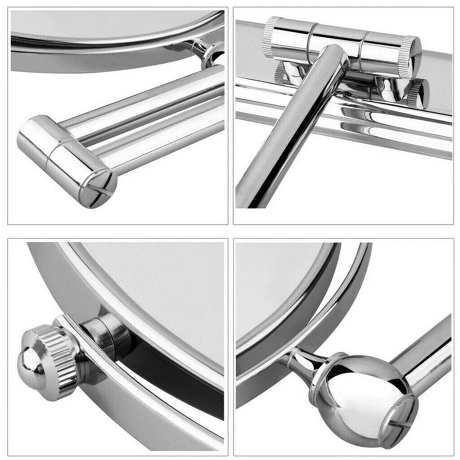 10x Magnifying HD Makeup Mirror Wall Tow-Sided Swivel Extendable Bathroom Mirror