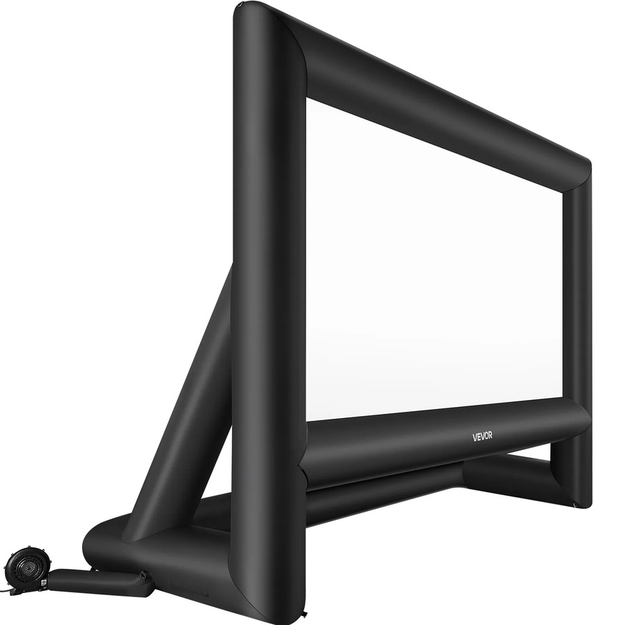 20 ft Inflatable Movie Screen, 600D Washable Inflatable Projector Screen with Portable Storage Bag, 16:9 Easy Set Up Movie Projection for Outdoor Backyard, Home Theater, Theme Party, Pool Fun