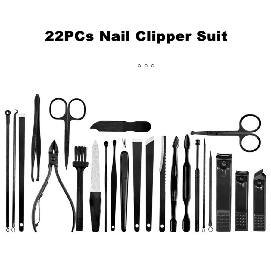 22PCS Nail Care Kit Stainless Steel Manicure & Pedicure Tools with Clippers