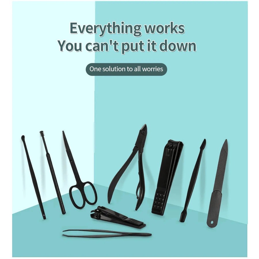 22PCS Nail Care Kit Stainless Steel Manicure & Pedicure Tools with Clippers