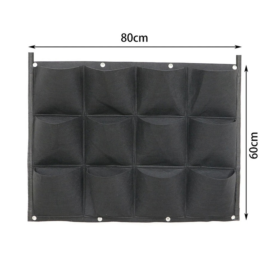 24Pocket Vertical Garden Planter Wall Hanging Herbs Plant Seed Bag Home Decor AU