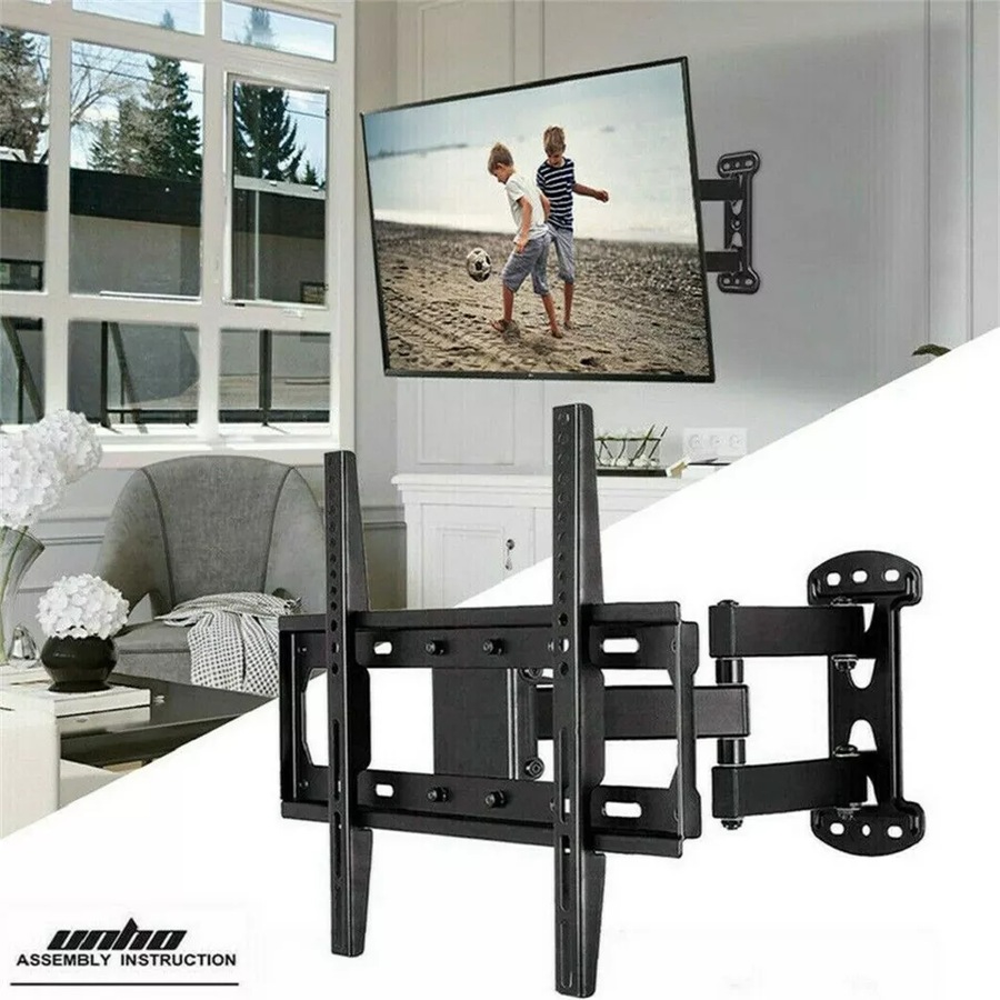 27"-55" LCD LED TV Wall Mount Bracket Swivel Full Motion for Samsung Hisense TCL