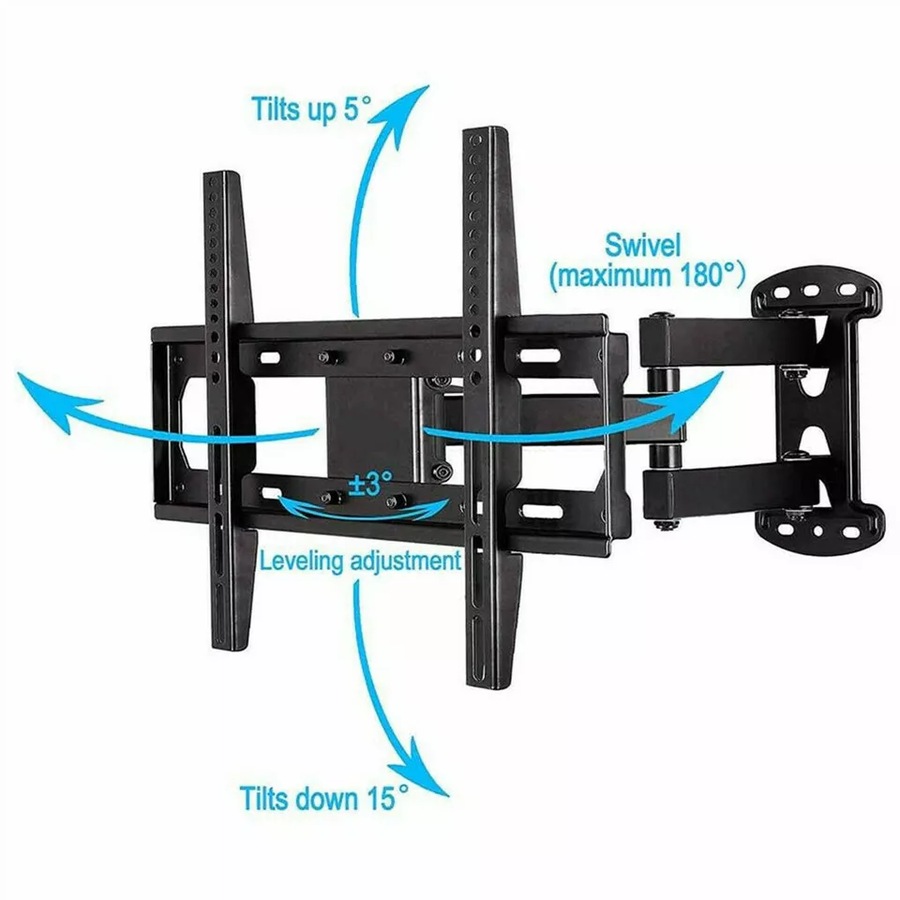 27"-55" LCD LED TV Wall Mount Bracket Swivel Full Motion for Samsung Hisense TCL
