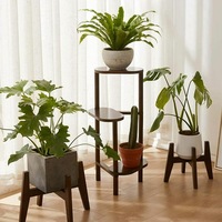 3 Tier bamboo plant stand for garden and living room