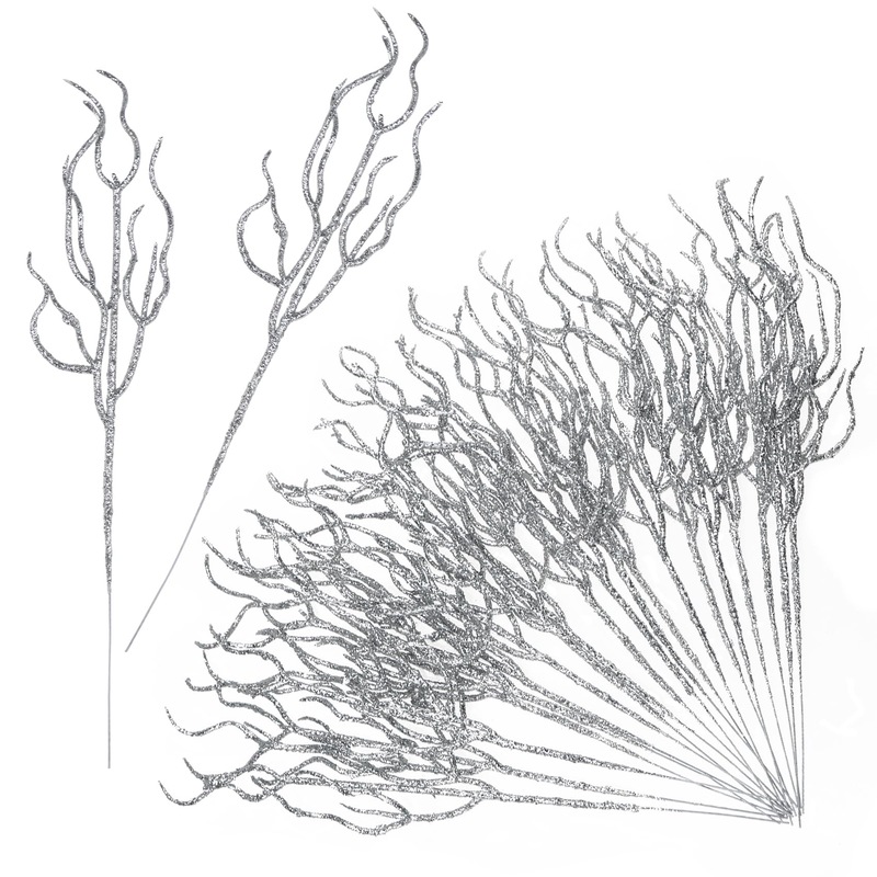 Buy 30 Pcs Glitter Christmas Tree Filler Branches, Christmas Tree Picks