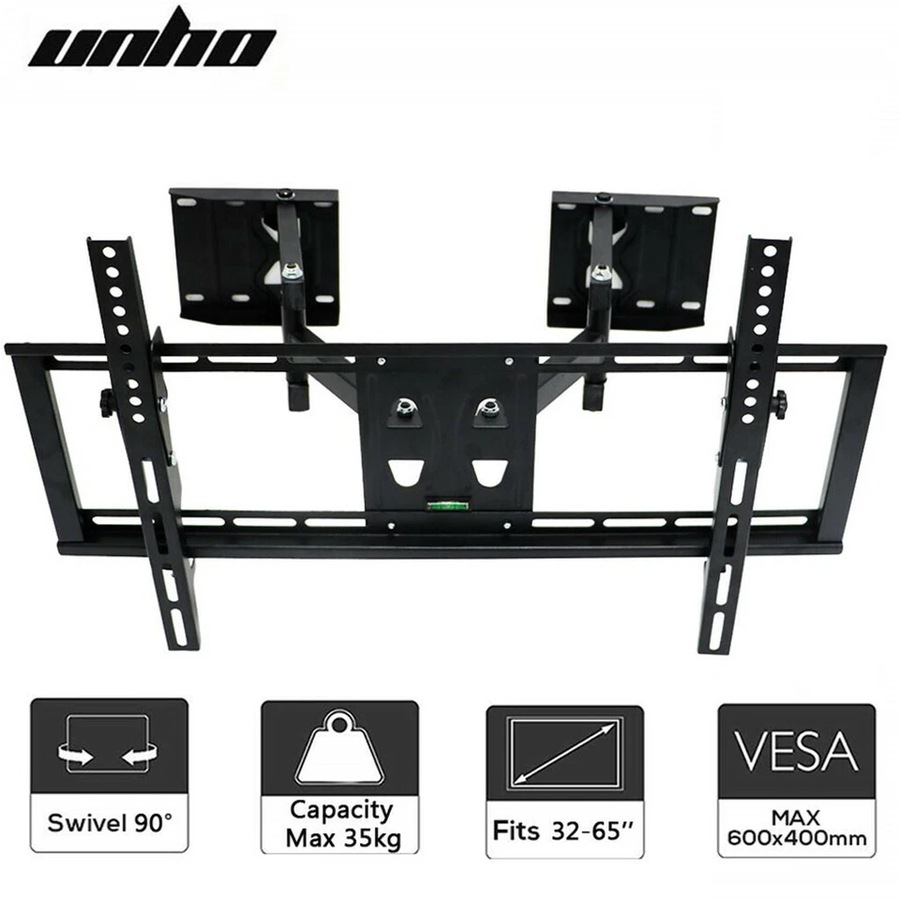 32"-65" Heavy Duty Wall Corner TV Mount Flexible Full Motion Swing Arm Bracket