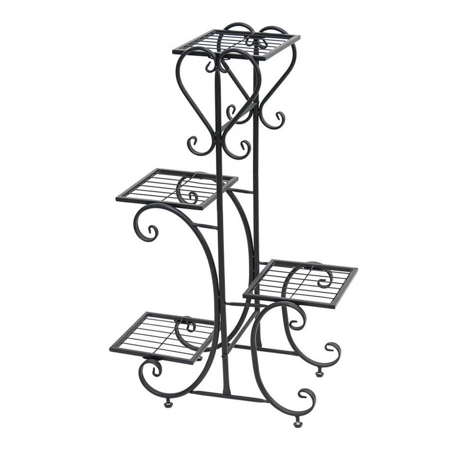 4-Tier Heavy Duty Plant Potted Stand Flower Planters Display Rack Outdoor Indoor