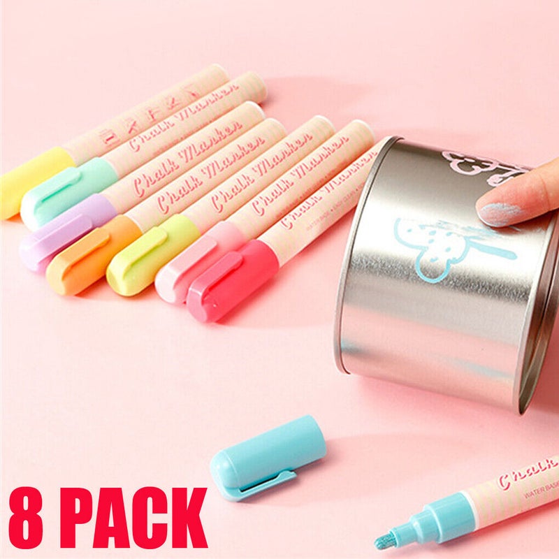 Buy 8pcs Neon Colors Liquid Chalk Marker Pens LED Writing Board Glass Art  Pen Window - MyDeal