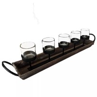 Elegant Candle Holder Tray - Available in Metal or Wood