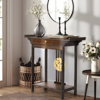 Chinese Entryway Console Table Skinny Hallway Table Sofa Table w/ Drawer Shelf