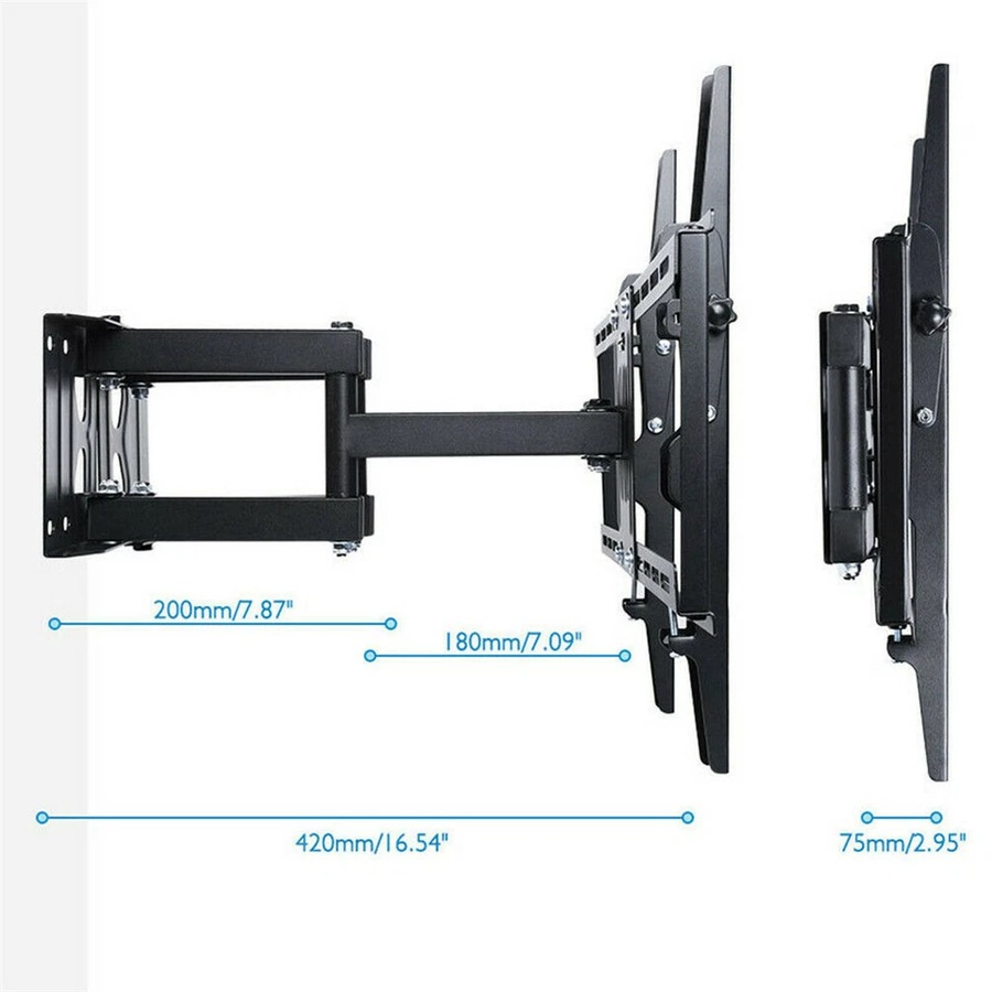 Corner TV Bracket Tilt Swivel TV Wall Mount Articulating Arm Full Motion 32-65in