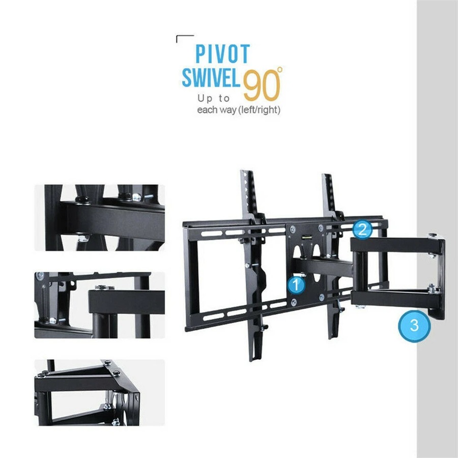 Corner TV Bracket Tilt Swivel TV Wall Mount Articulating Arm Full Motion 32-65in