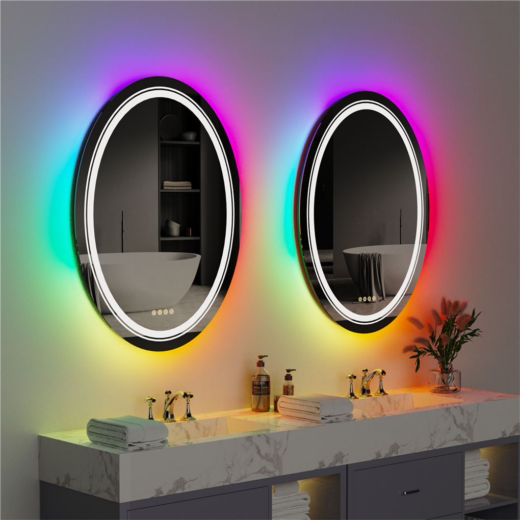 Large lighted deals bathroom mirror