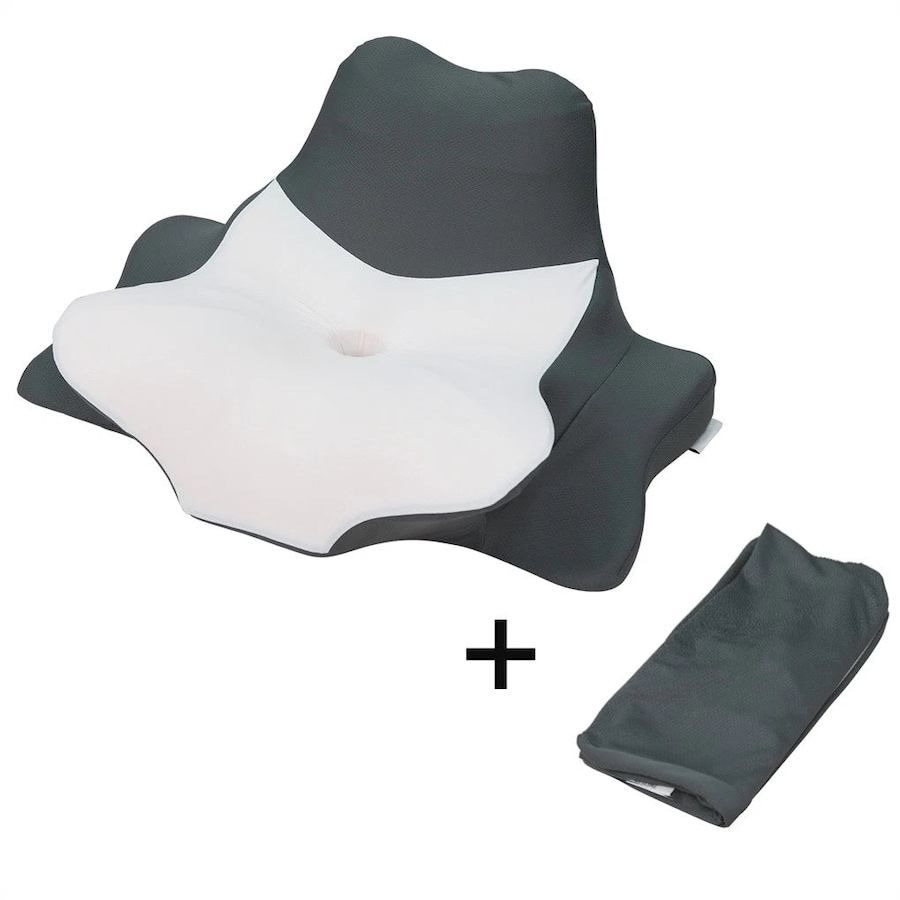 Ergonomic Memory Foam Contour Bed Pillow Comfortable Cervical Support Pillow for Sleeping Reading and Lying with Ice Silk Cover for Neck Shoulder Support