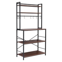 Fin 5Tier Freestand Kitchen Baker Rack Microwave Oven Stand Industrial Storage Shelf