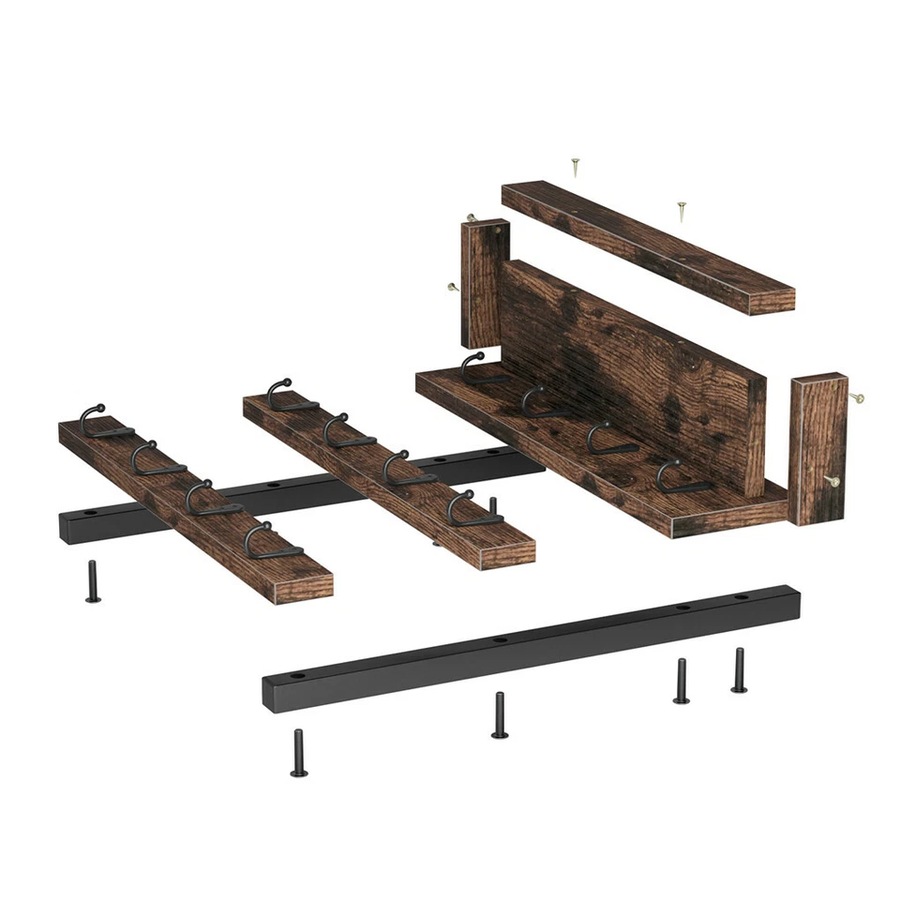 Fin Coffee Mug Holder Rustic Mug Rack Wall Mounted Cup Hangers For Kitchen Organizer