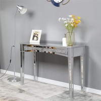 Fin Crystal Mirrored Console Table Entryway/Hallway Silver Bedroom Desk Sofa Tables