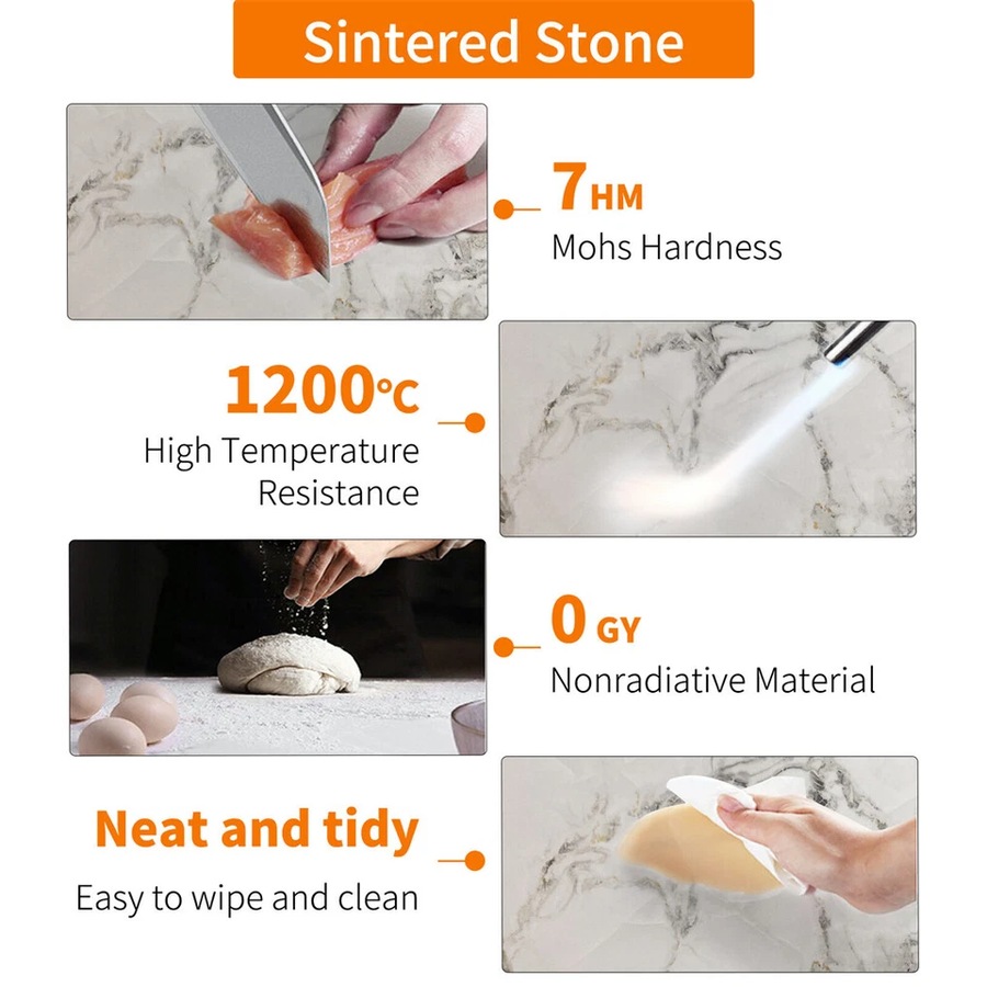 Fin Elegant White Marble Console Counter Table High Desk Pub Bar Table Scrach-Proof