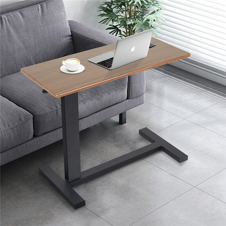 Overbed Bedside Table C Shaped Mobile Hospital Sofa Side Table Height Adjustable AU