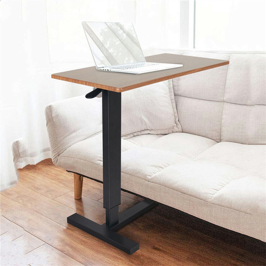 Overbed Bedside Table C Shaped Mobile Hospital Sofa Side Table Height Adjustable AU
