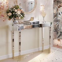 Fin Mirrored Console Table Glam Silver Mirrored Console Entryway Table Living Room