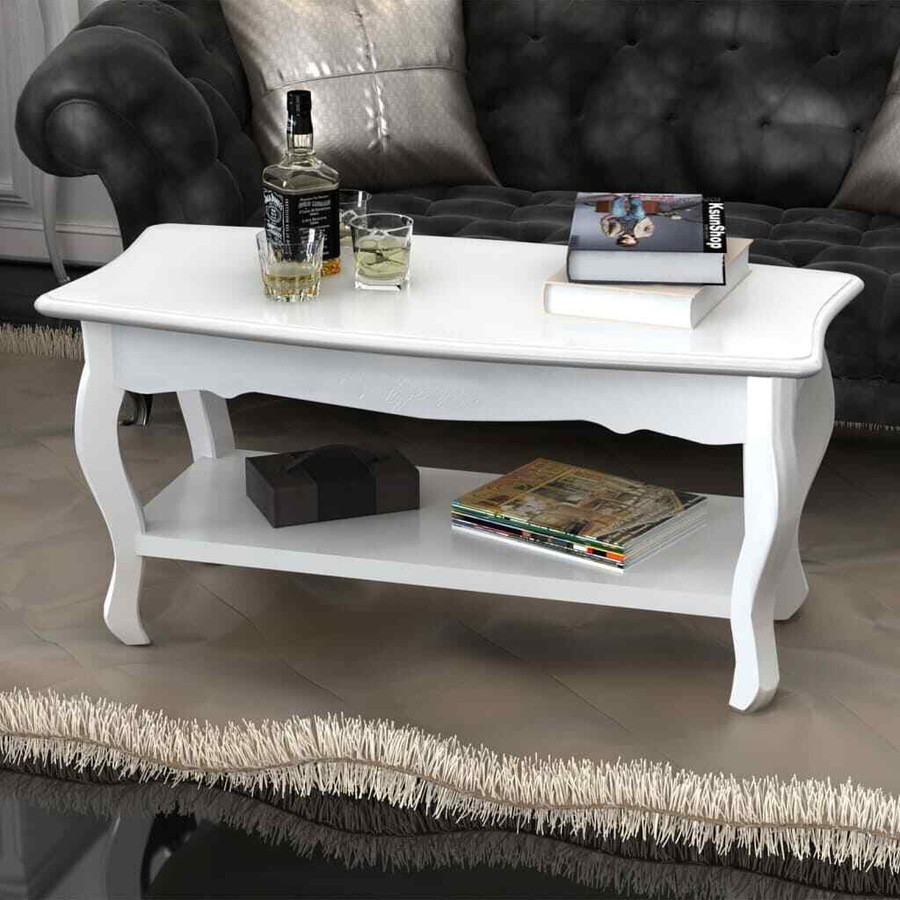 Fin New White Coffee Table Side Bedside Office Kitchen Modern Furniture High Gloss V