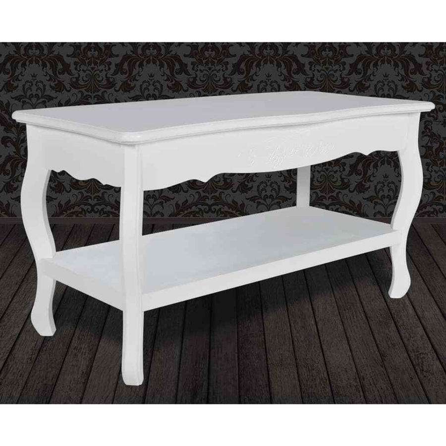 Fin New White Coffee Table Side Bedside Office Kitchen Modern Furniture High Gloss V